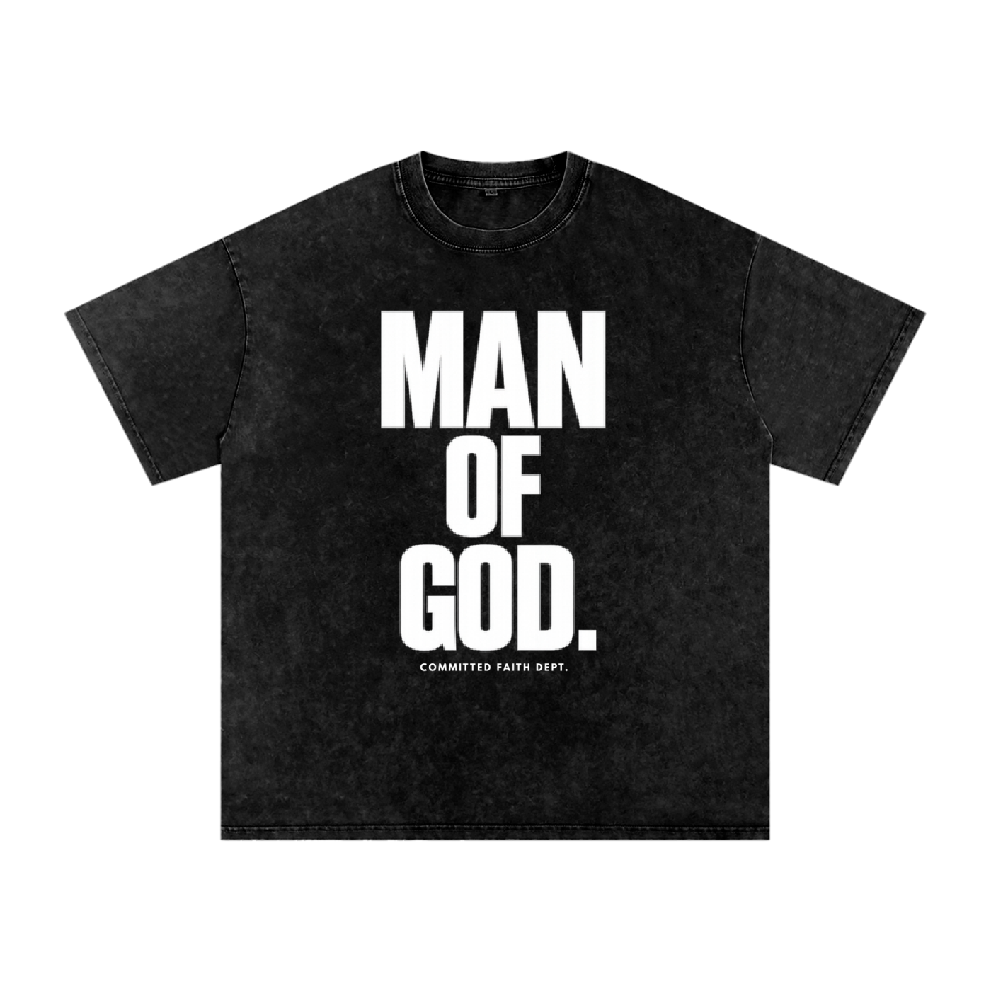 Man of God Snow Washed Oversized Cotton T-Shirt