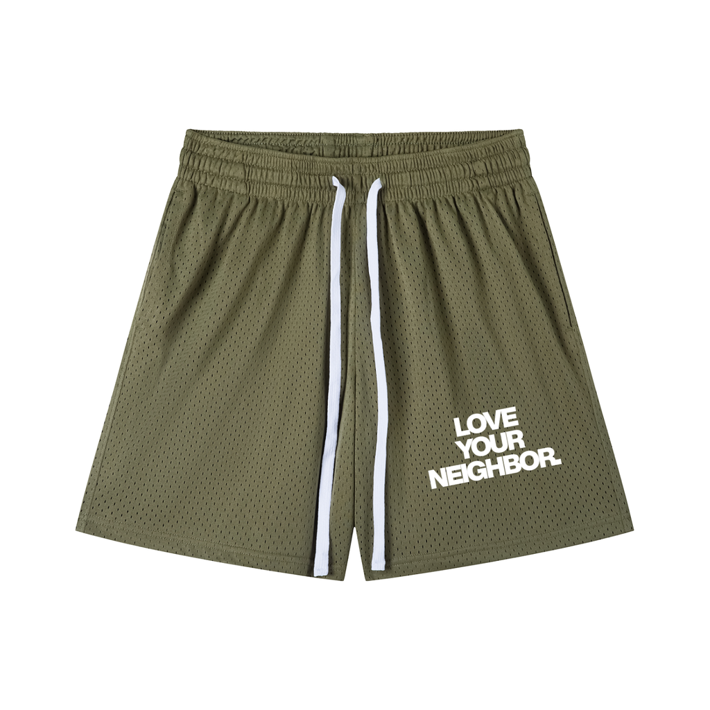 Mesh Drawstring Shorts