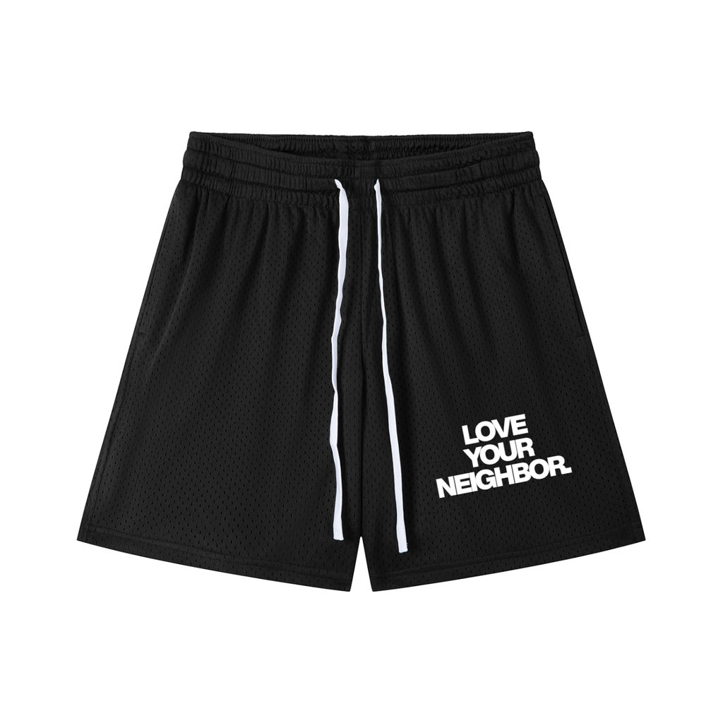 Mesh Drawstring Shorts