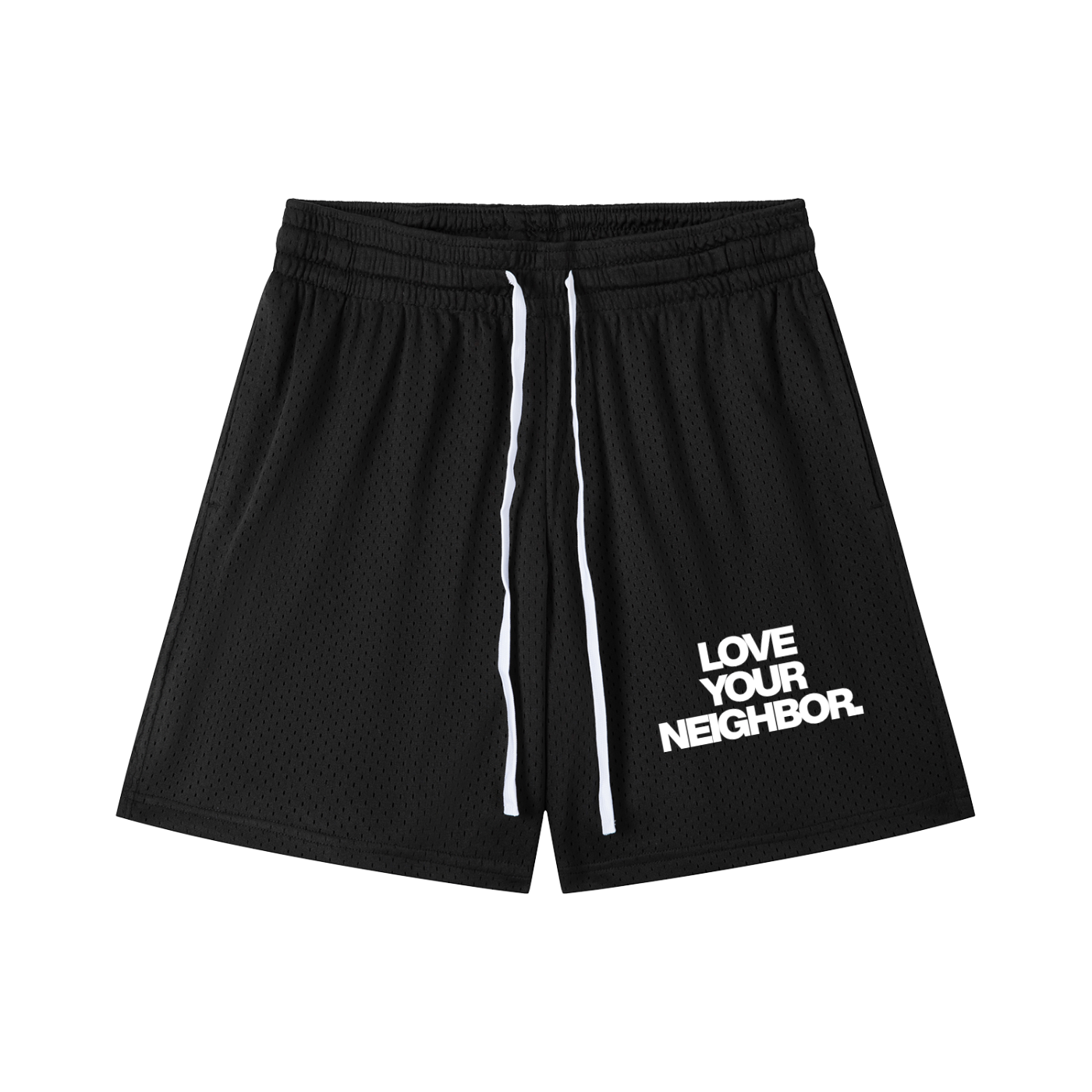 Mesh Drawstring Shorts