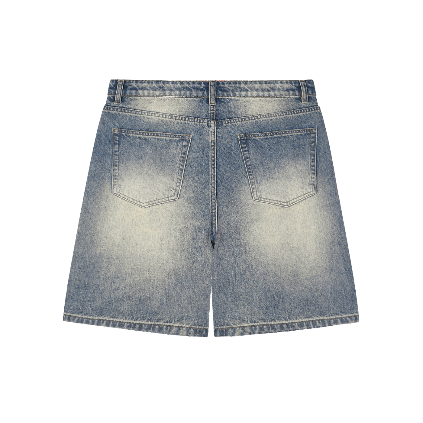 Faded Distressed Denim Shorts