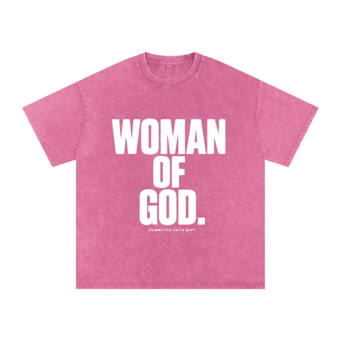 Woman of God Snow Washed Oversized Cotton T-Shirt
