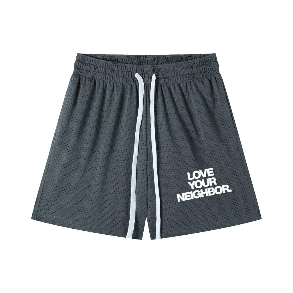 Mesh Drawstring Shorts