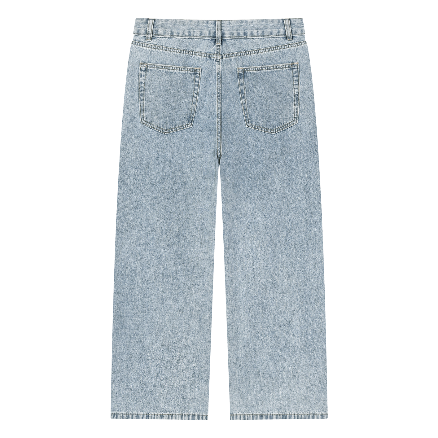 Vintage Wash Straight Leg Jeans